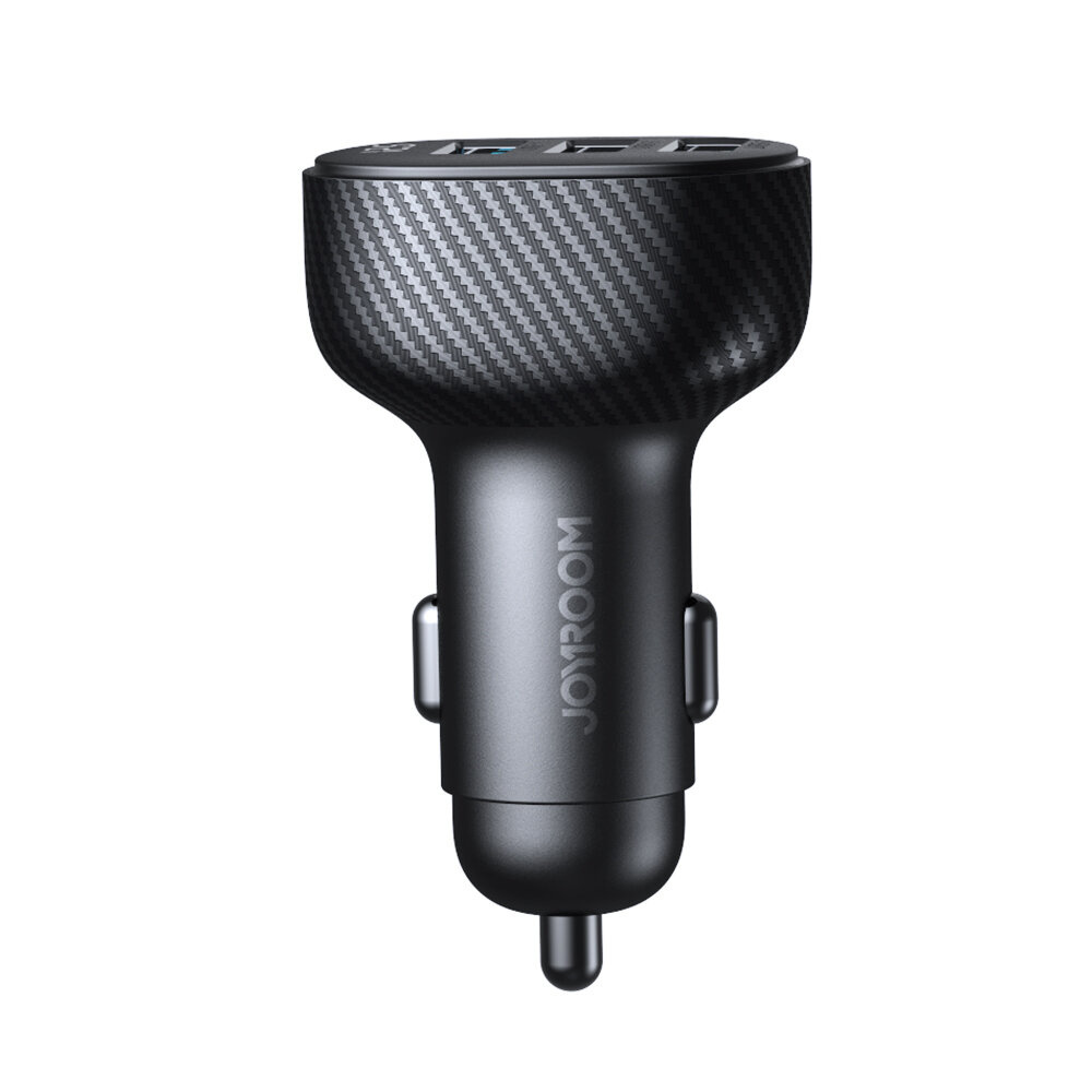 Joyroom car charger with display JR-CCD03 3xUSB-A 3.4A black