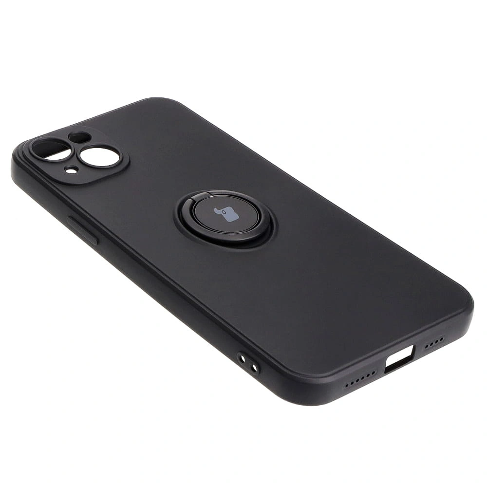 Bizon Case Silicone Ring Sq Apple iPhone 15 Plus black