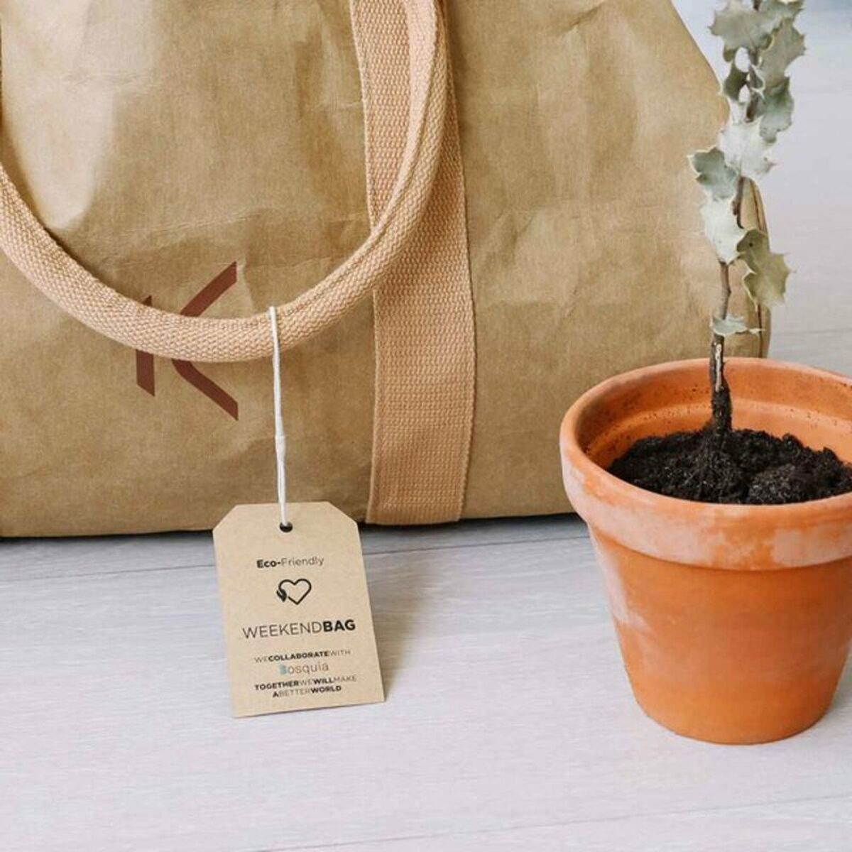 Sports Bag KSIX WeekendBag Eco-friendly kraft paper Brown
