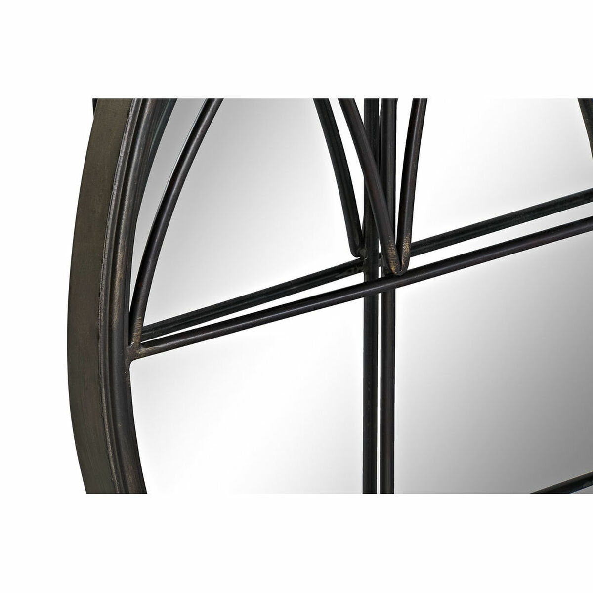 Wall mirror DKD Home Decor Black Metal (76 x 4 x 76 cm)