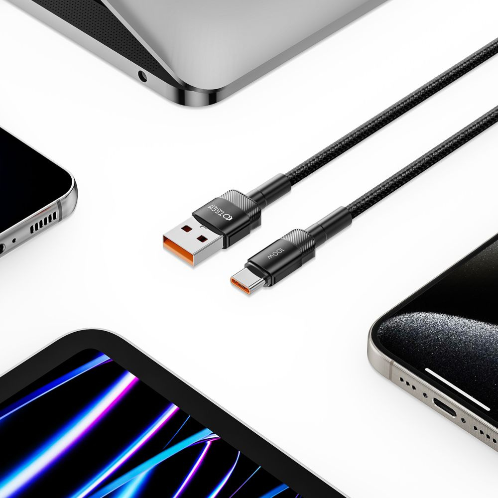 Tech-Protect Ultraboost Evo cable USB-A / USB-C 100W 5A 100cm Black