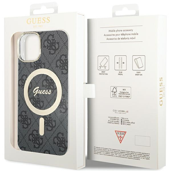 Guess GUHMP15MH4STK Apple iPhone 15 Plus / 14 Plus hardcase 4G MagSafe black