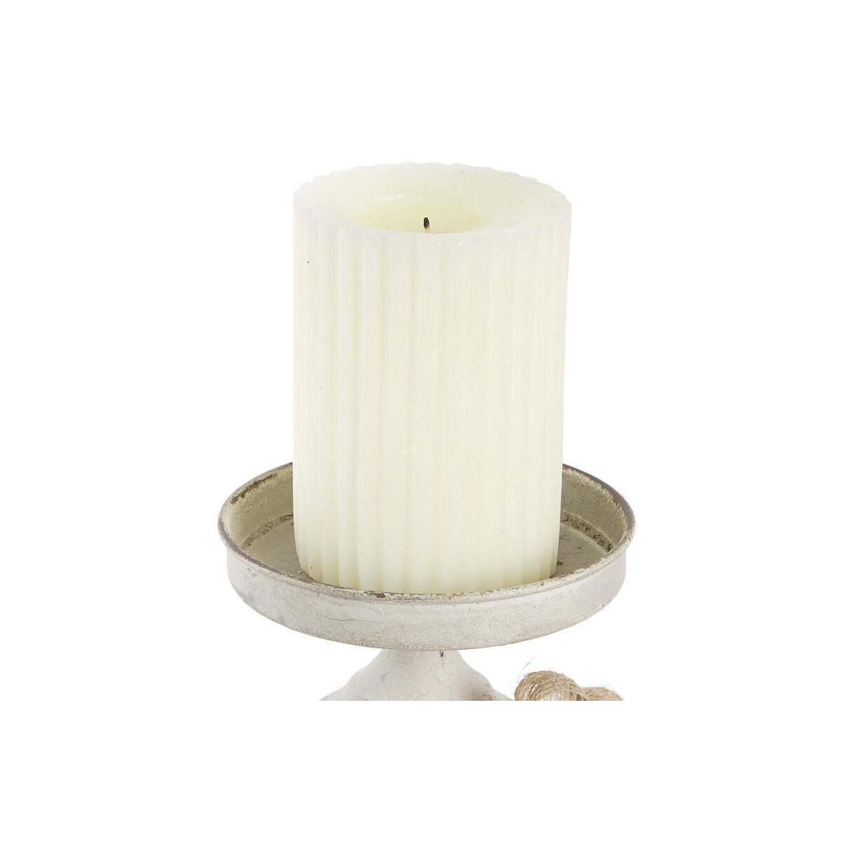Candleholder DKD Home Decor 13 x 13 x 17,5 cm Metal White
