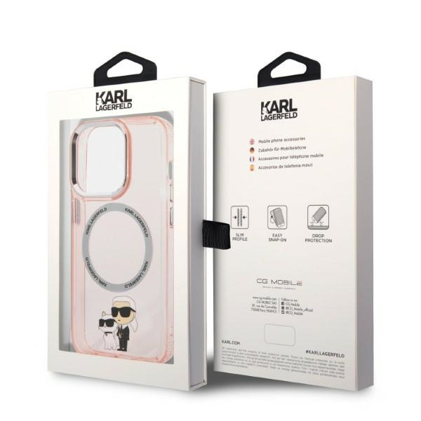Karl Lagerfeld KLHMP14XHNKCIP Apple iPhone 14 Pro Max hardcase pink IML NFT Karl&Choupette Magsafe