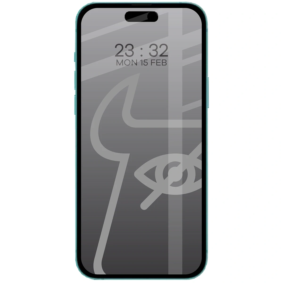 Prywatyzujące szkło hartowane Bizon Glass Edge Shadow Duo do do Apple iPhone 15 / 16 przyciemniane z czarną ramką [2 PACK]