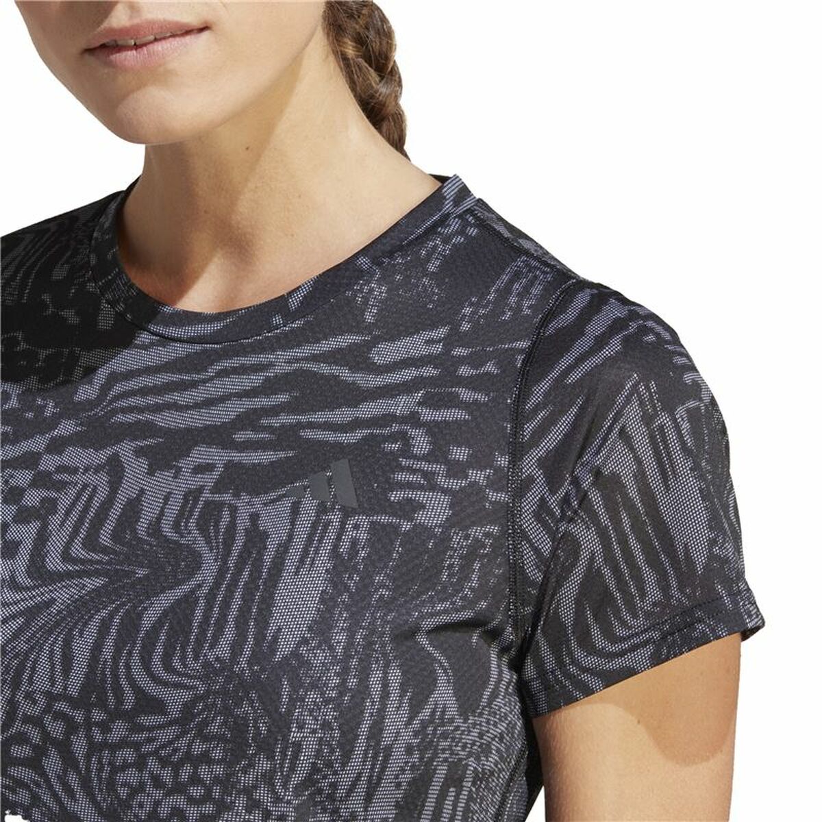 Women’s Short Sleeve T-Shirt Adidas Ri 3B Aop Black