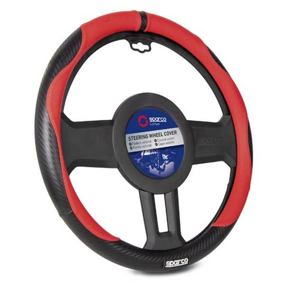 Steering Wheel Cover Sparco SPCS128RS Ø 37-38 cm Red