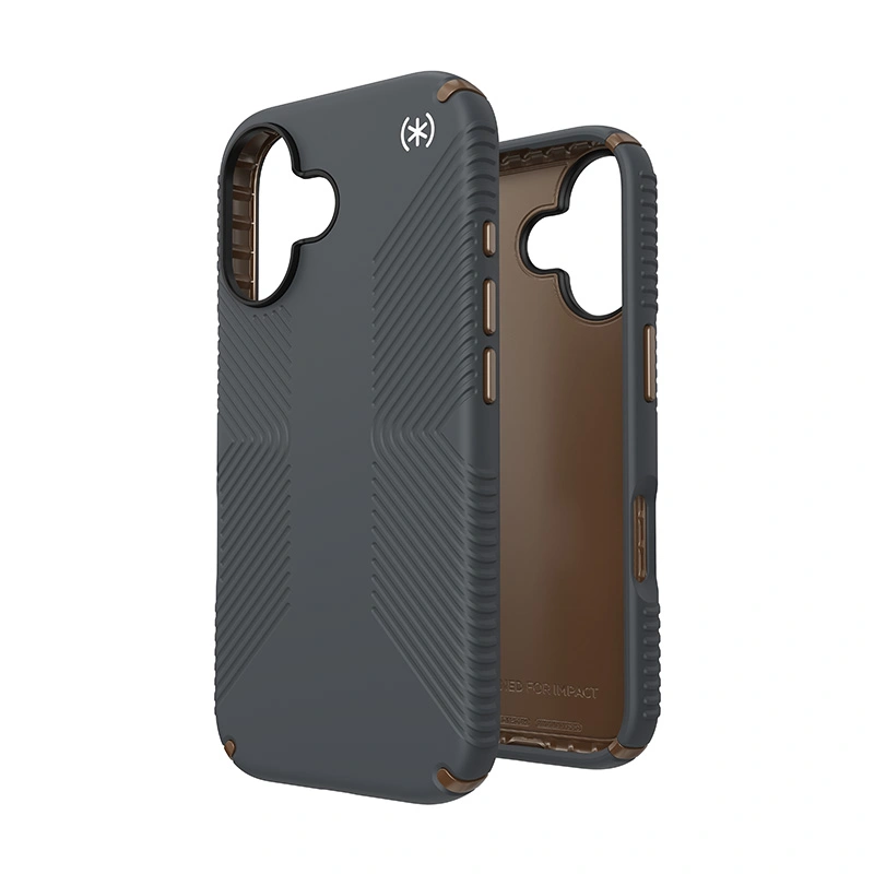 Case Speck Presidio2 Grip Apple iPhone 16 (Charcoal Grey / Cool Bronze / White)
