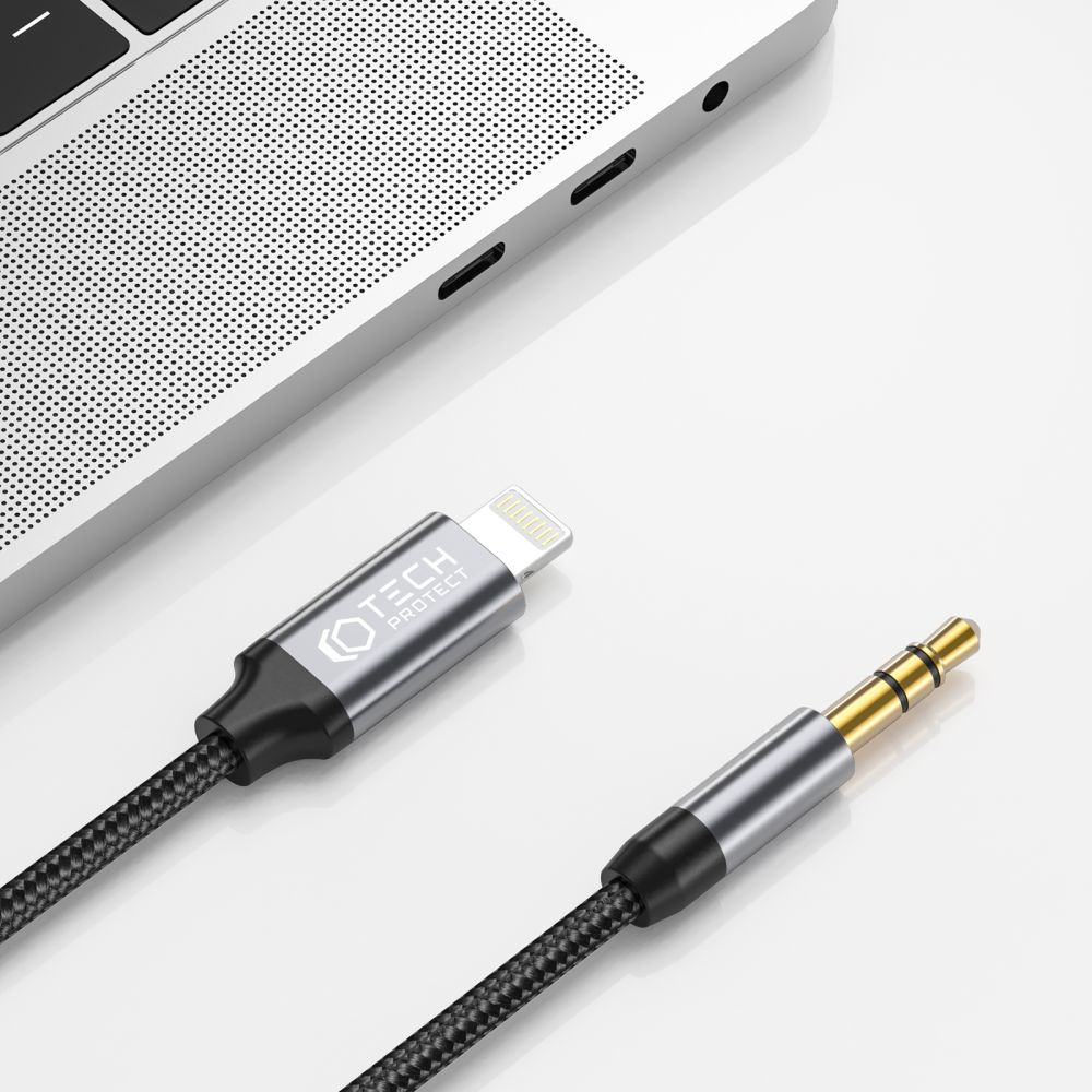 Tech-Protect Ultraboost Lightning/mini Jack 3.5mm Cable 100cm Black