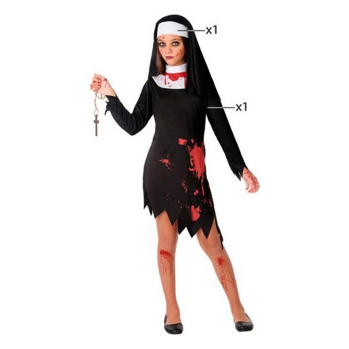 Costume for Children Black Zombies (2 Units)