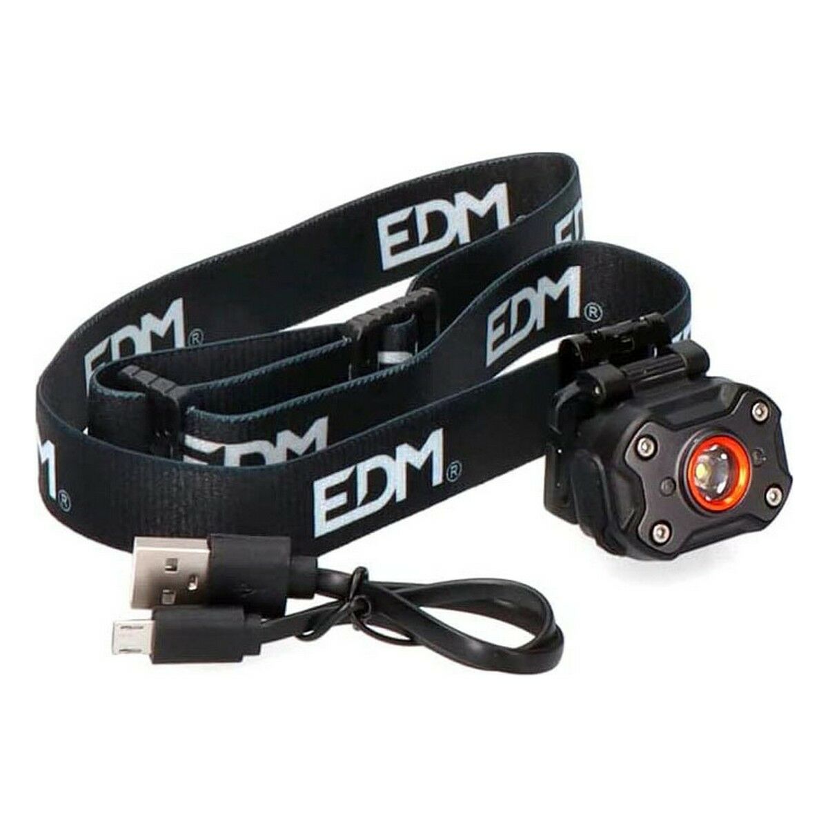 LED Head Torch EDM 8 W Black 400 lm