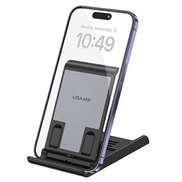 USAMS US-ZJ073 folding desk stand for phone/tablet black