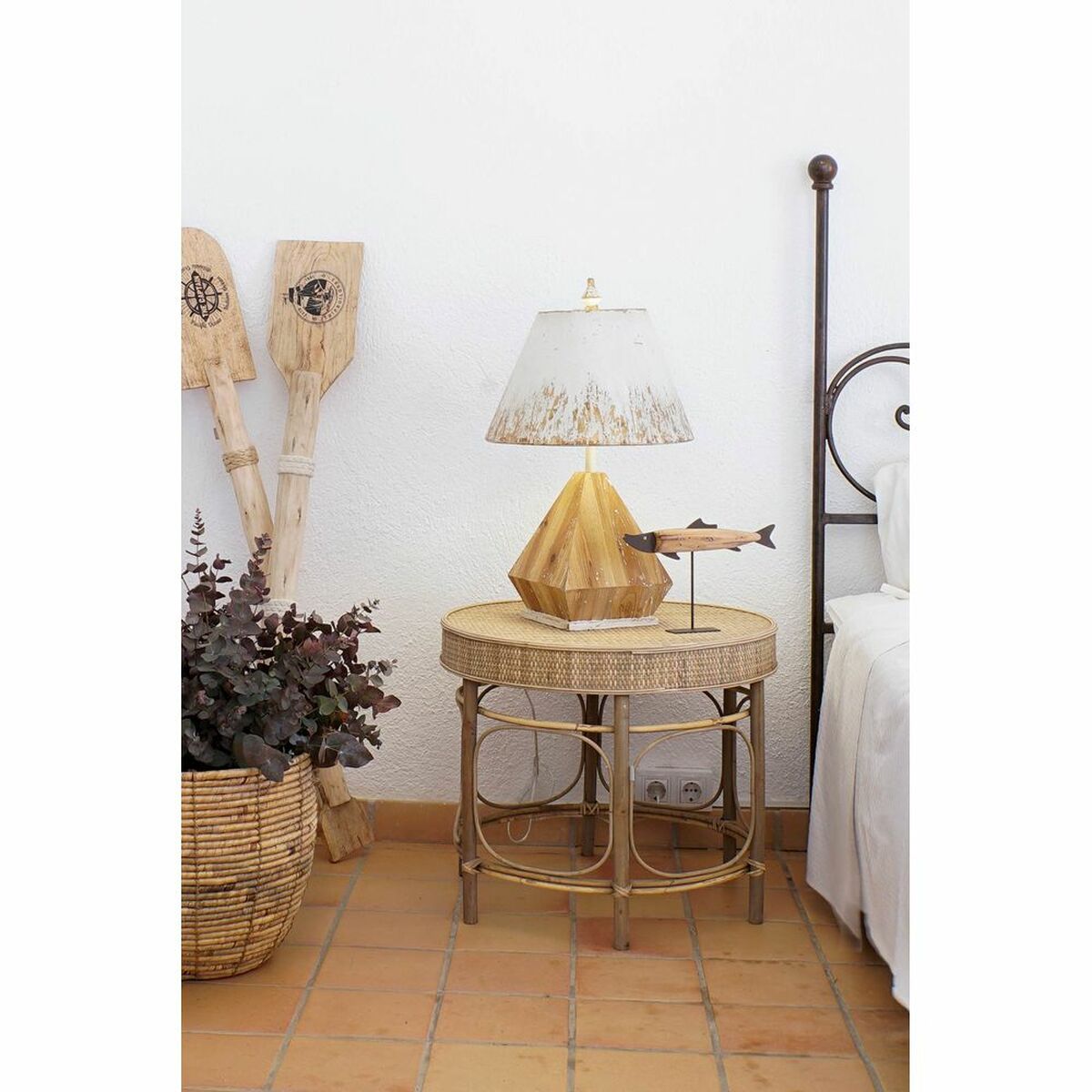 Beistelltisch DKD Home Decor 61 x 61 x 52 cm natürlich Holz