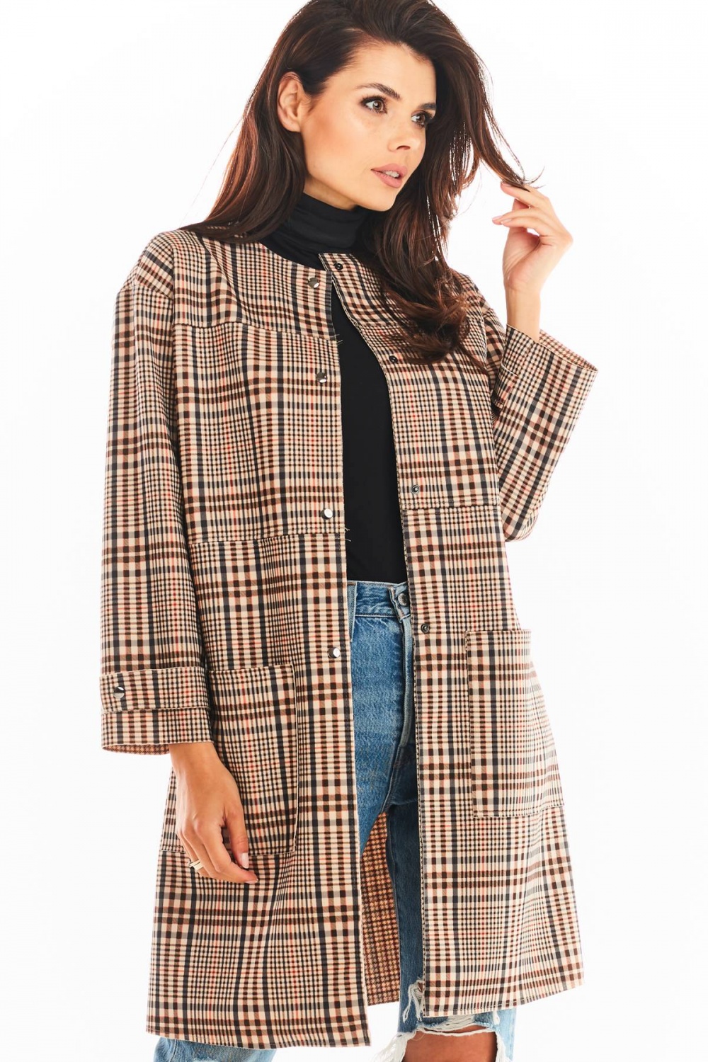 Coat model 148982 awama brown Ladies