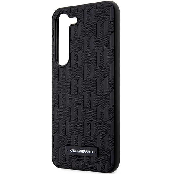 Karl Lagerfeld KLHCS23SSAKLHPK Samsung Galaxy S23 hardcase black Saffiano Mono Metal Logo