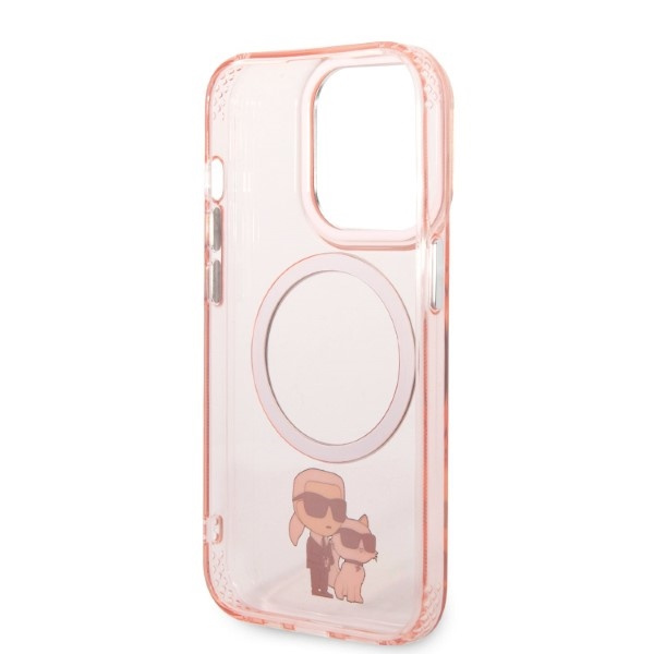 Karl Lagerfeld KLHMP14XHNKCIP Apple iPhone 14 Pro Max hardcase pink IML NFT Karl&Choupette Magsafe