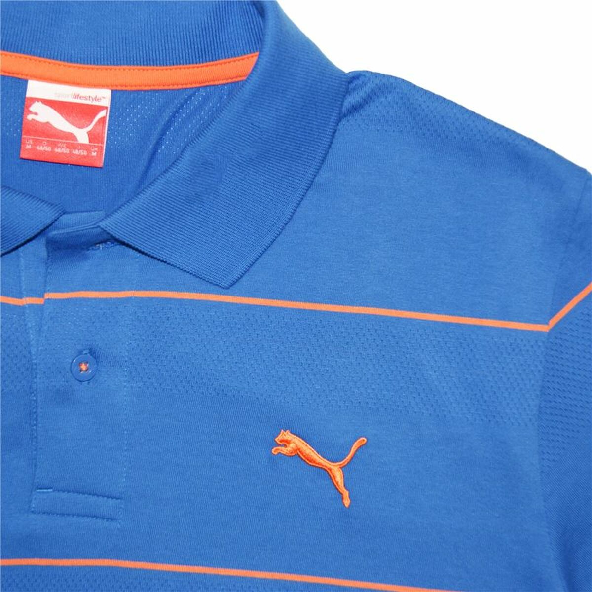 Men’s Short Sleeve Polo Shirt Puma Jacquard Blue
