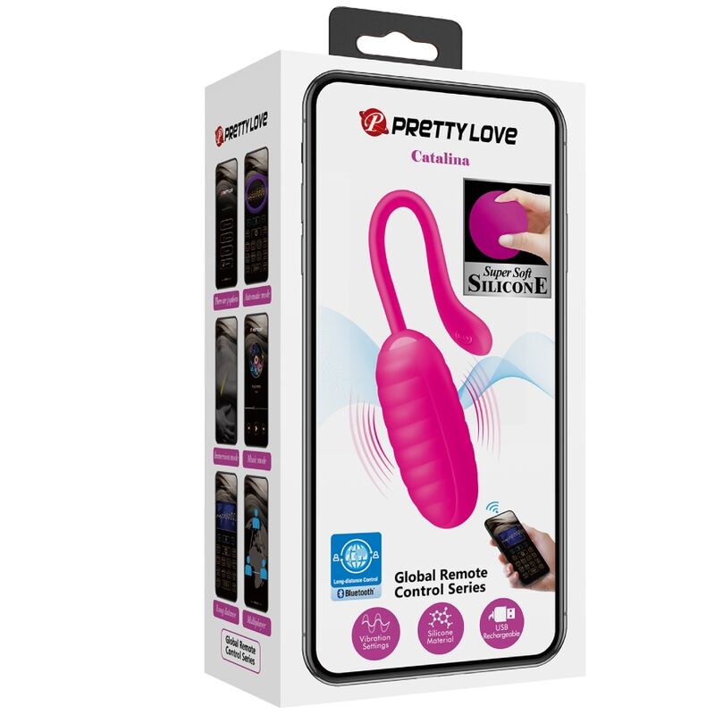 PRETTY LOVE - CATALINA PINK RECHARGEABLE VIBRATING EGG PRETTY LOVE - CATALINA PINK RECHARGEABLE VIBRATING EGG