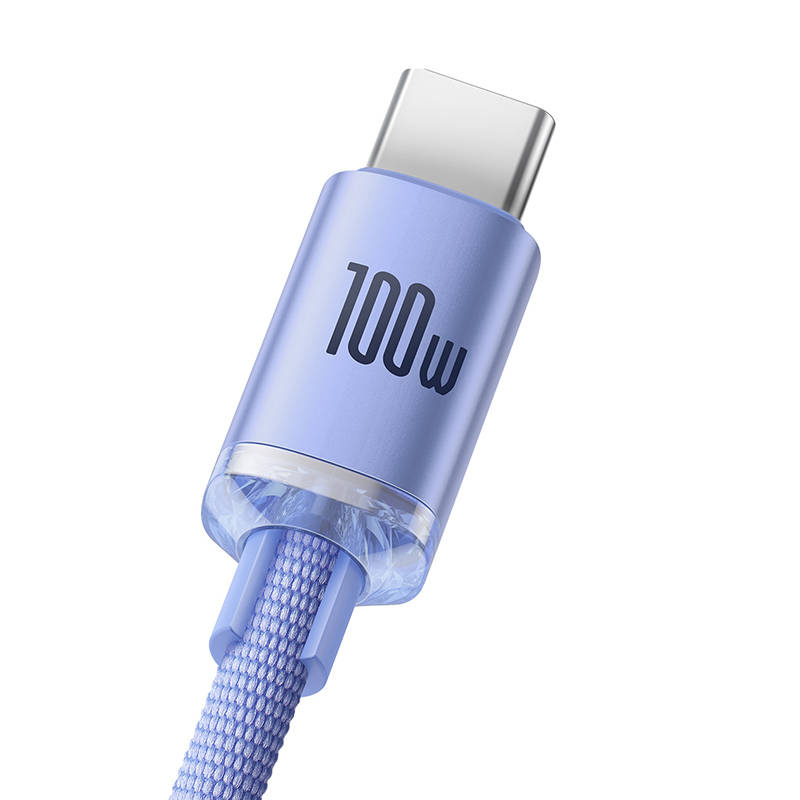 Baseus Crystal Shine USB-A/USB-C Cable 5A, 1.2m (purple)