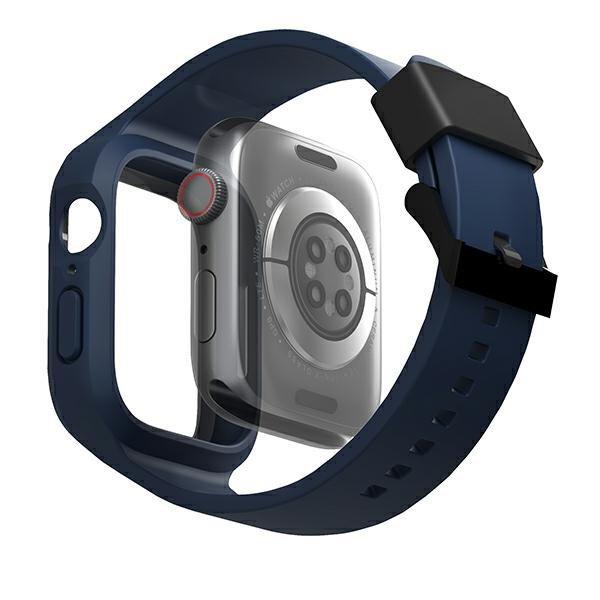 Belt + case UNIQ Monos 2in1 Apple Watch 4/5/6/7/8/9/SE 44/45mm blue/marine blue