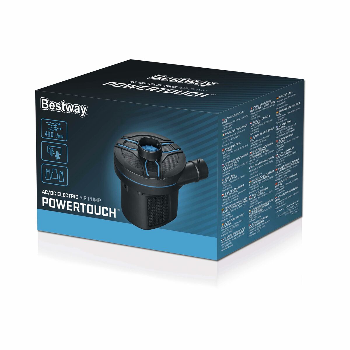 Bestway Electric Pump Plug & Car Cigarette Lighter 11.3x10.1x10.7 cm 490 L/min Inflatable