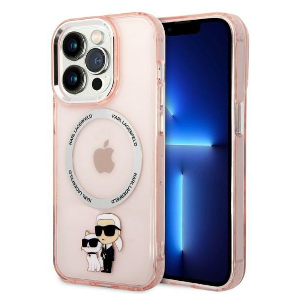 Karl Lagerfeld KLHMP14XHNKCIP Apple iPhone 14 Pro Max hardcase pink IML NFT Karl&Choupette Magsafe