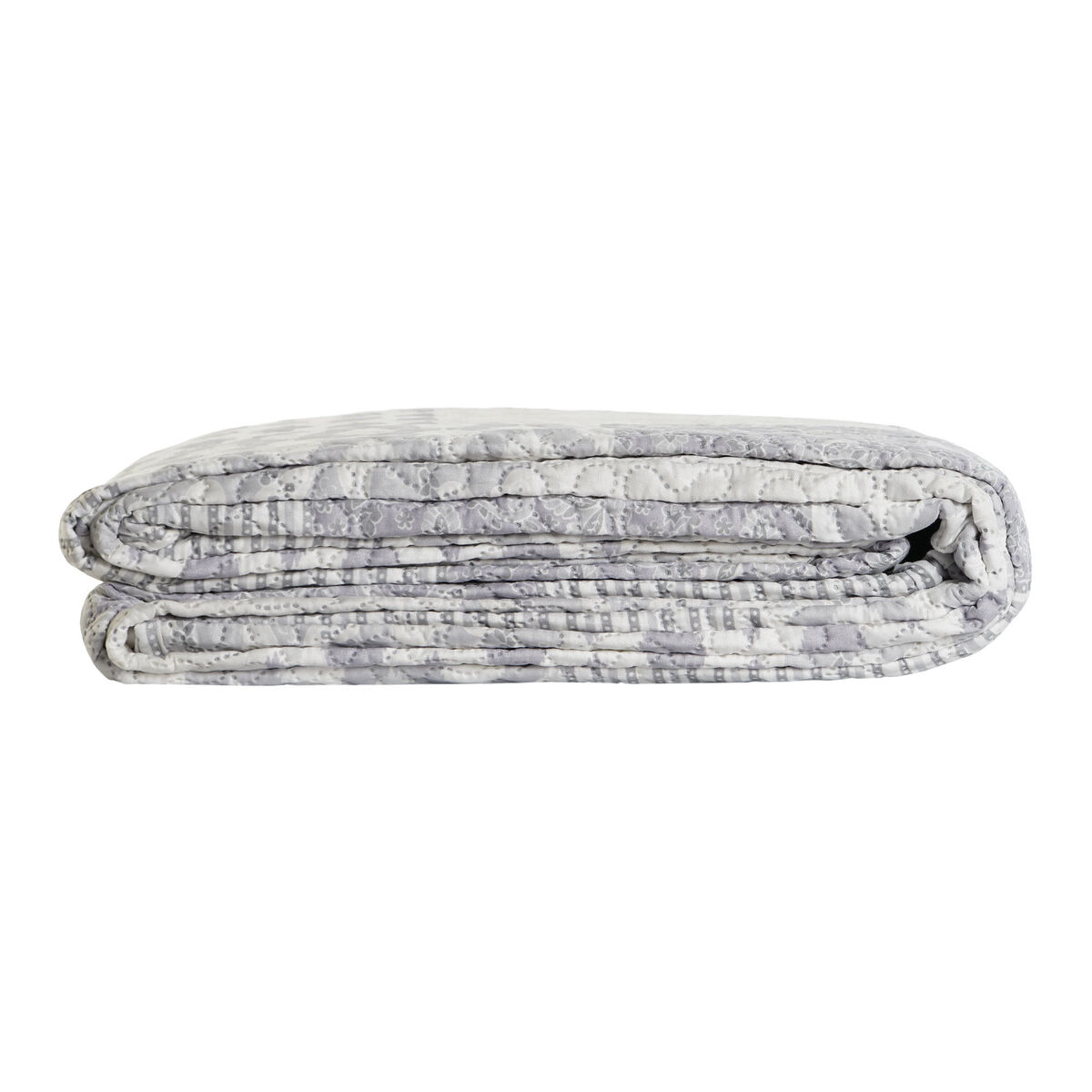 Bedspread (quilt) DKD Home Decor Beige Grey Super king 270 x 270 x 1 cm
