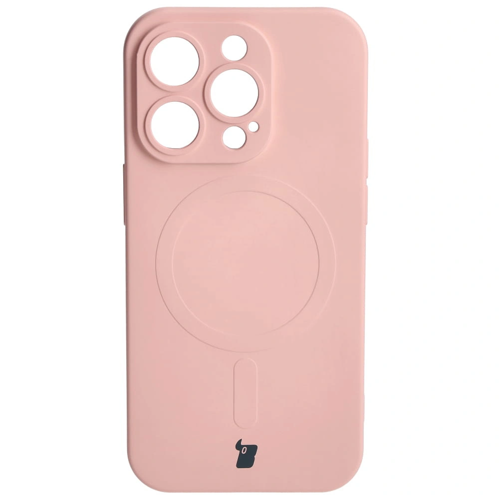 Bizon Case Silicone Magnetic Apple iPhone 14 Pro light pink