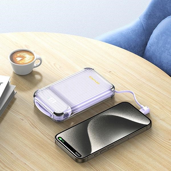 AWEI P89K powerbank 10000mAh 38,5W black + USB-C / Lightning cable