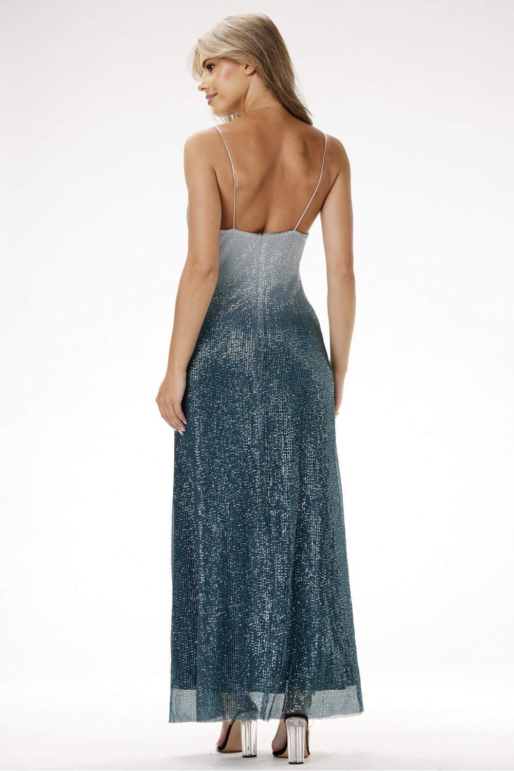  Long dress model 204247 awama  green
