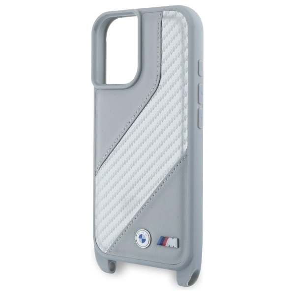 BMW BMHCP16S23PSCCG Apple iPhone 16 hardcase M Edition Carbon Stripe & Strap grey