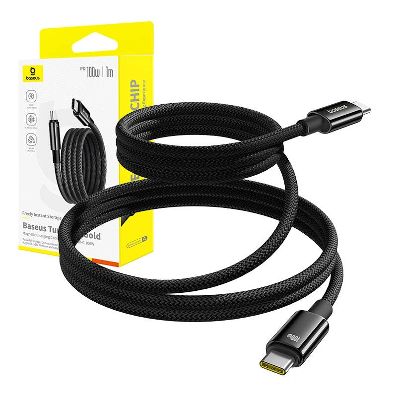 Baseus Tungsten Gold USB-C / USB-C cable 100W 1m (black)
