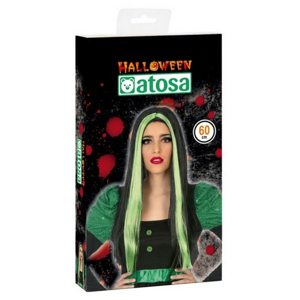 Halloween Wig 118189 (60 cm) Black White Green