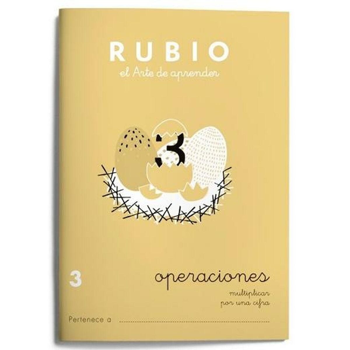 Maths exercise book Rubio Nº3 A5 Spanish 20 Sheets (10Units)