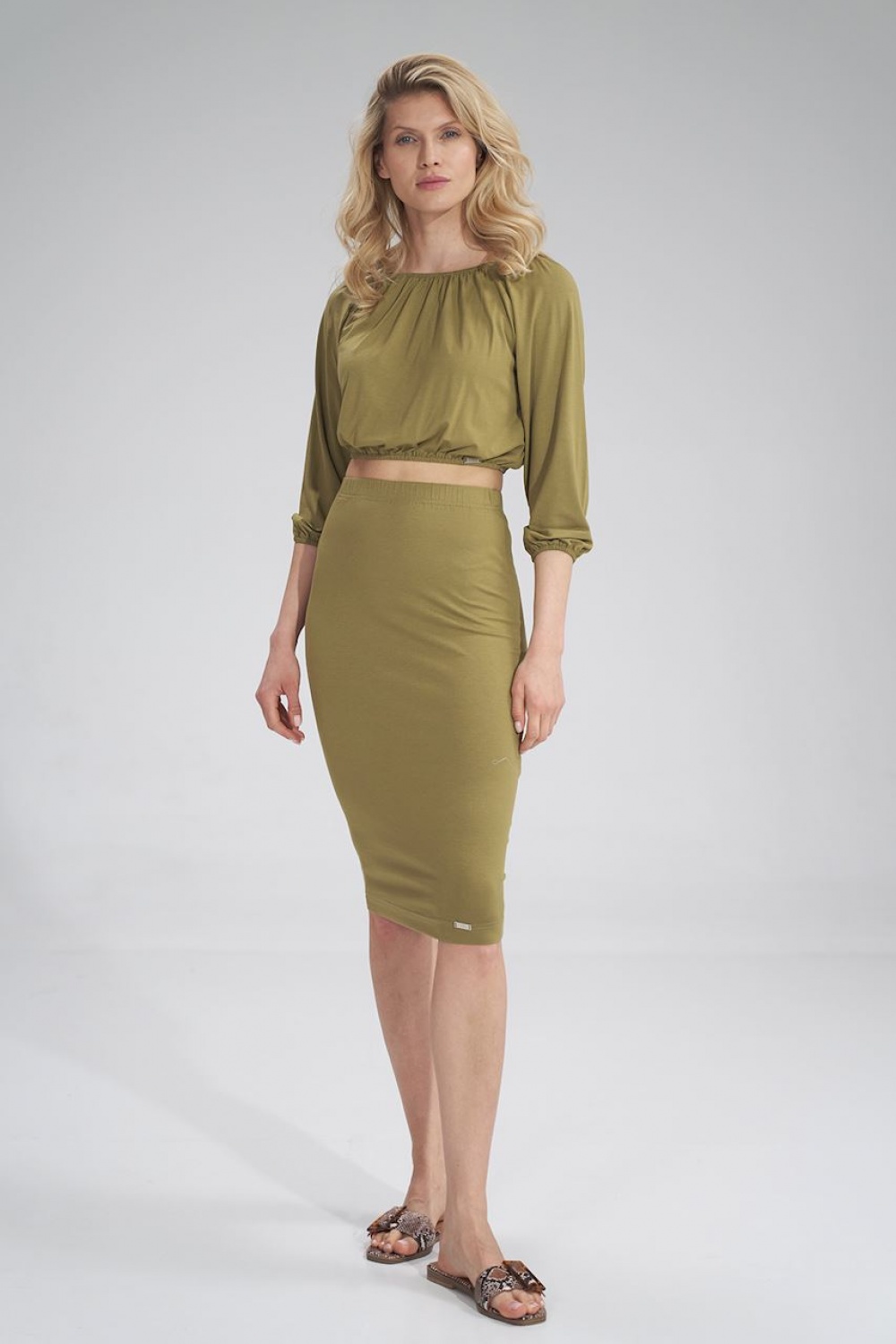  Blouse model 156124 Figl  green