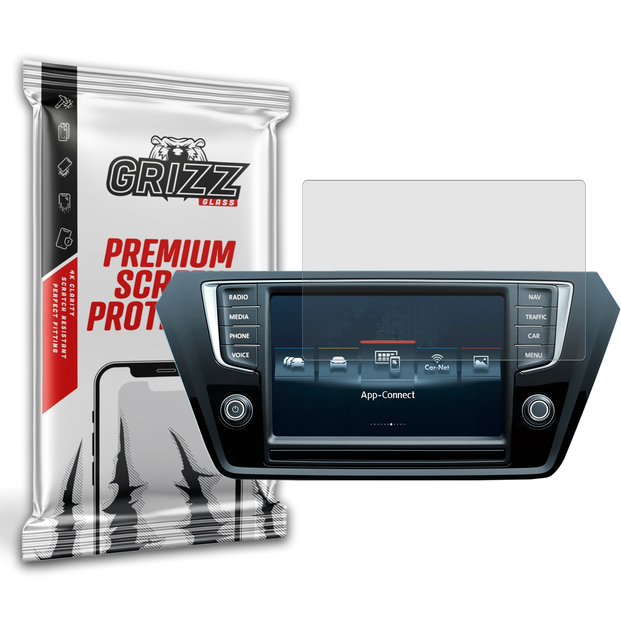 GrizzGlass CarDisplay Protection Volkswagen Passat 2020 Discover Media