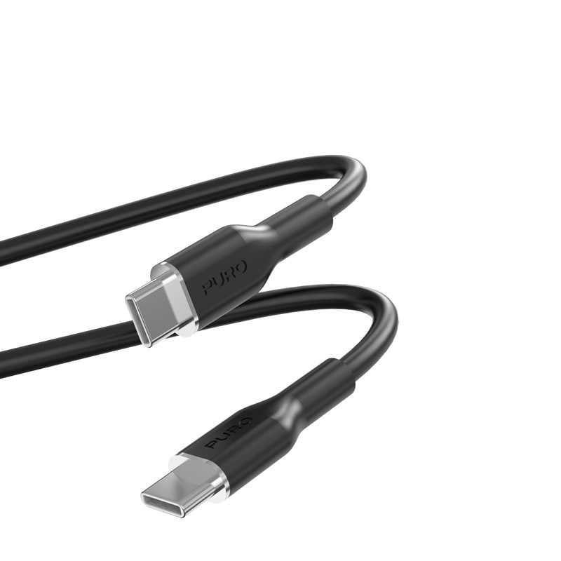 PURO ICON Soft Cable USB-C/USB-C 1.5m (Black)