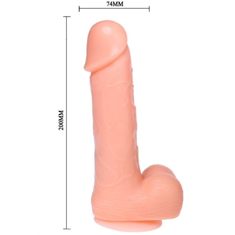 DONG REALISTIC DILDO ROTATION AND VIBRATION FUNCTION 20 CM