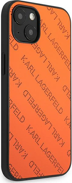 Karl Lagerfeld KLHCP13SPTLO Apple iPhone 13 mini hardcase orange Perforated Allover