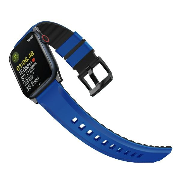 UNIQ Linus Band Apple Watch 4/5/6/7/SE/8/9/Ultra 44/45/49mm Airosoft Silicone blue/racing blue