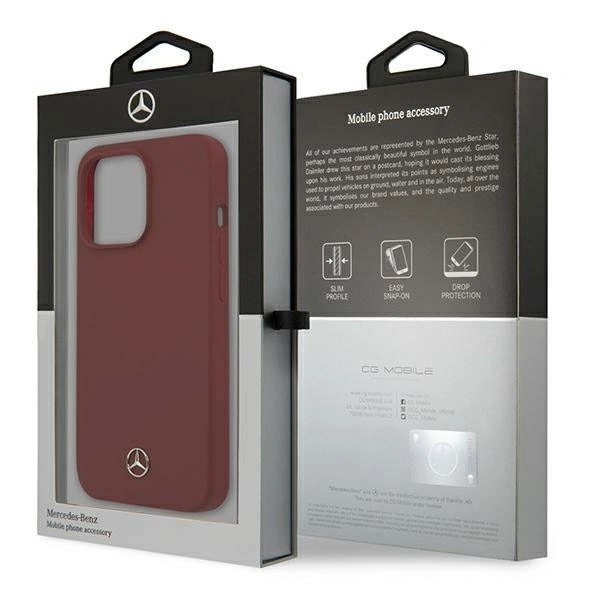 Mercedes MEHCP13XSILRE Apple iPhone 13 Pro Max hardcase Silicone Line red