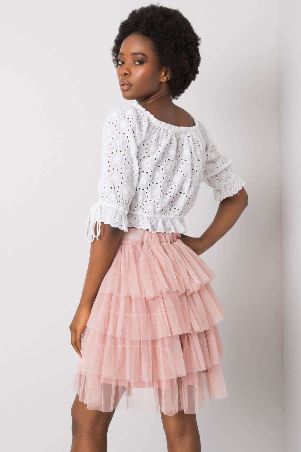  Short skirt model 206149 Och Bella  pink