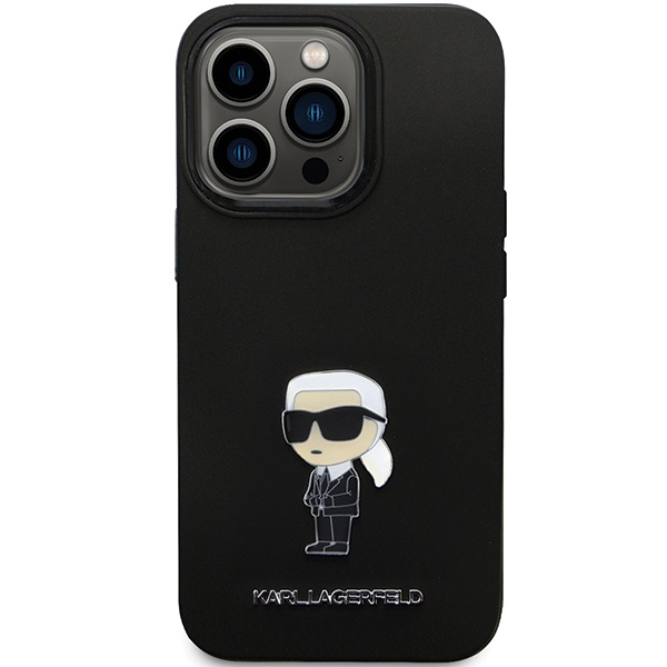 Karl Lagerfeld KLHCP13LSMHKNPK iPhone 13/13 Pro Silicone Ikonik Metal Pin black