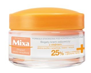 Mixa Krem odżywczy z olejkiem 25% do cery suchej i wrażliwej  50ml