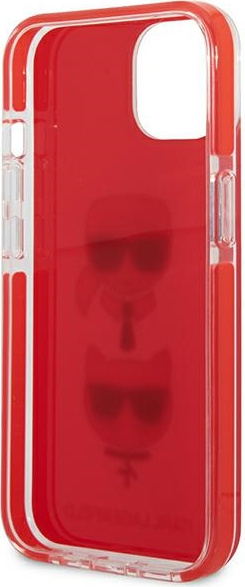 Karl Lagerfeld KLHCP13STPE2TR Apple iPhone 13 mini hardcase red Karl&Choupette Head
