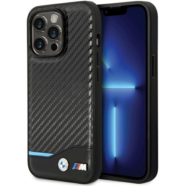 BMW BMHCP13X22NBCK Apple iPhone 13 Pro Max black hardcase Leather Carbon