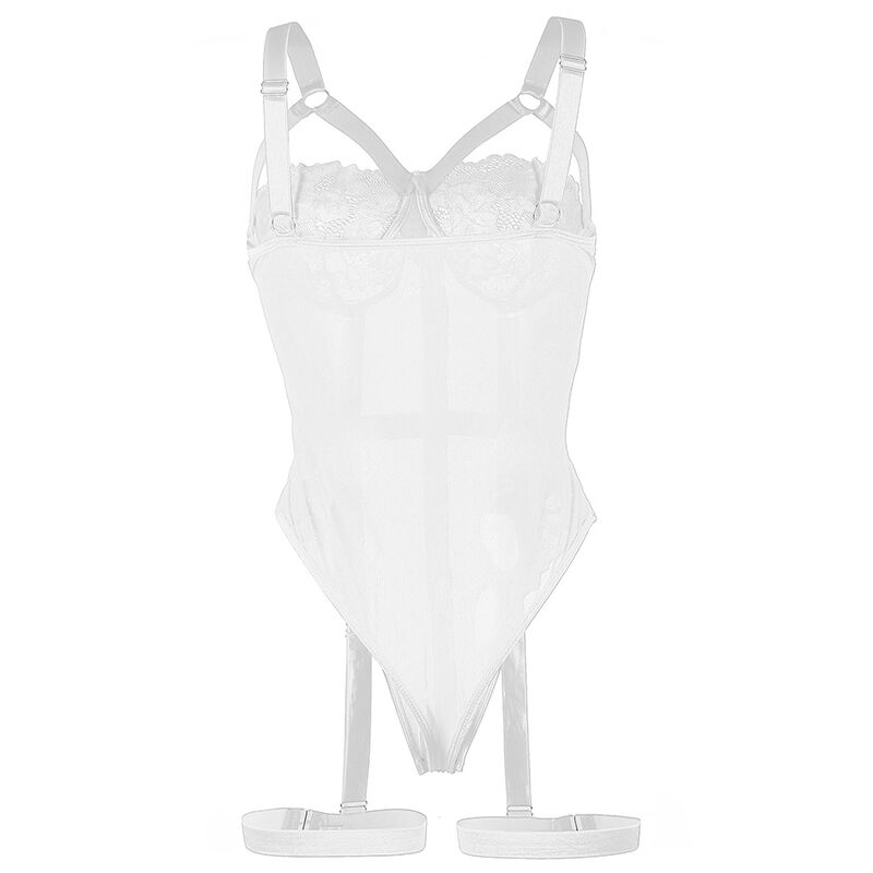 SUBBLIME - TEDDY WITH GARTER STRAP DETAIL CHEST WHITE S/M SUBBLIME - TEDDY WITH GARTER STRAP DETAIL CHEST WHITE S/M
