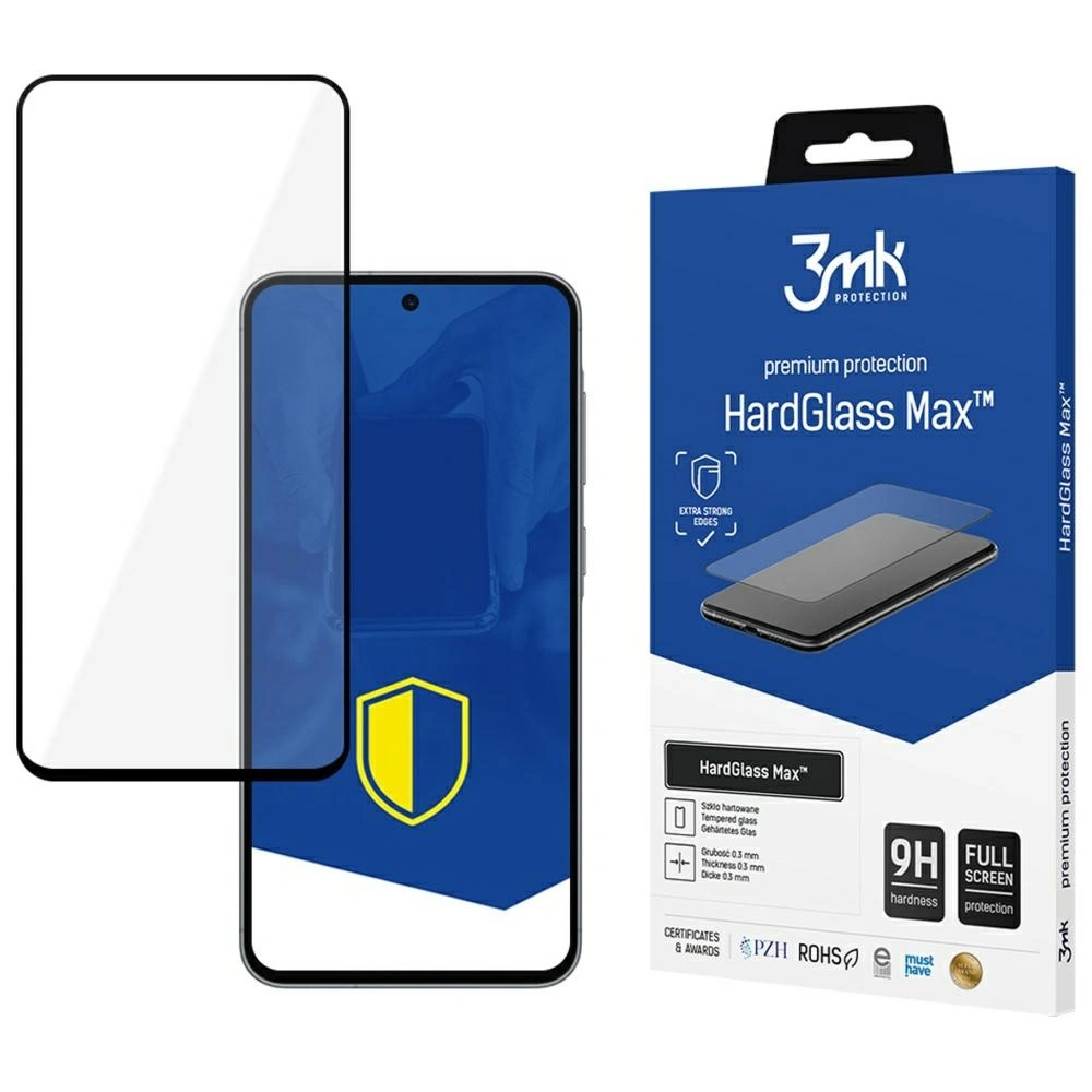 Szkło hartowane 3MK HardGlass Max do Samsung Galaxy A36 / A56 czarny