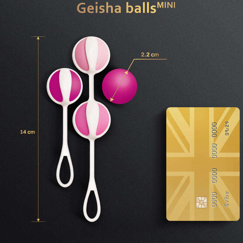 GVIBE - SET 4 GEISHA BALLS MINI RASPBERRY