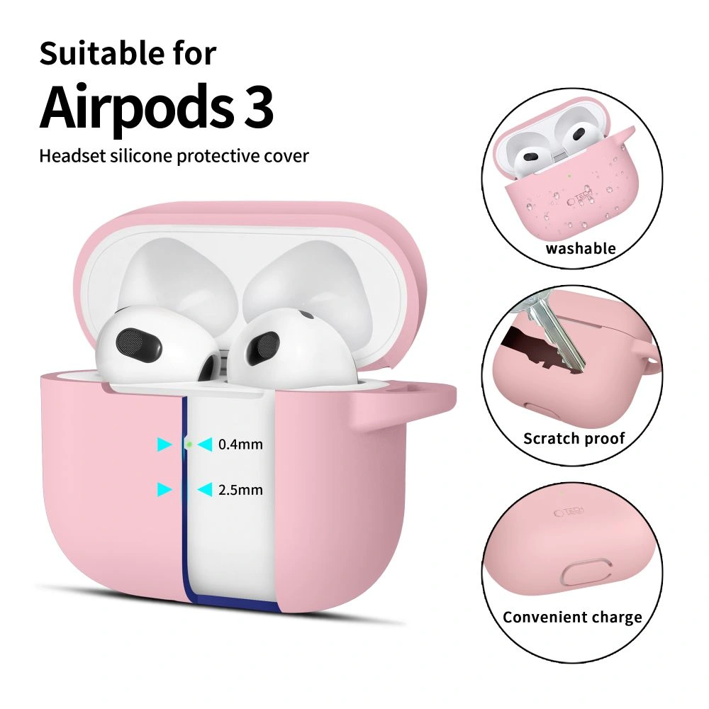 Tech-Protect Silicone Hook Apple Airpods 3 Dusty Pink